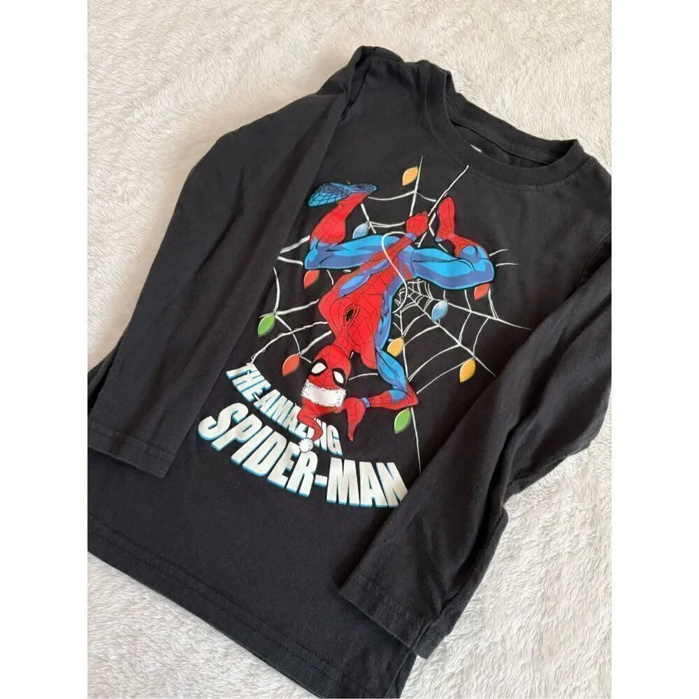 Spider-Man Long Sleeve Christmas Shirt Size 5